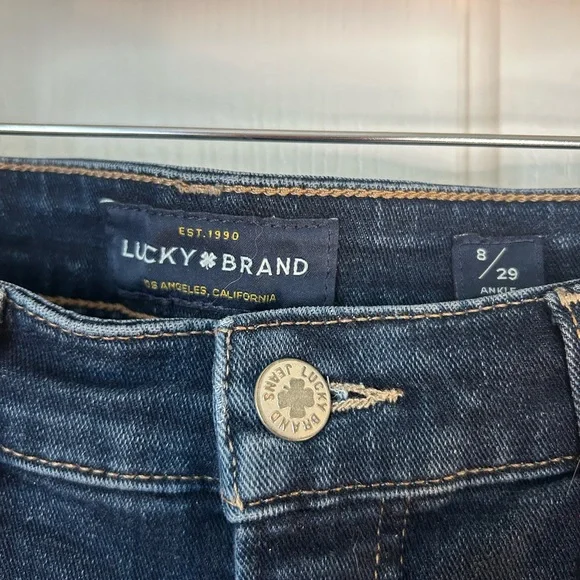 Lucky Brand Bridgette Skinny High Waist Dark Wash Skinny Jeans Size 29 - Picture 6 of 9